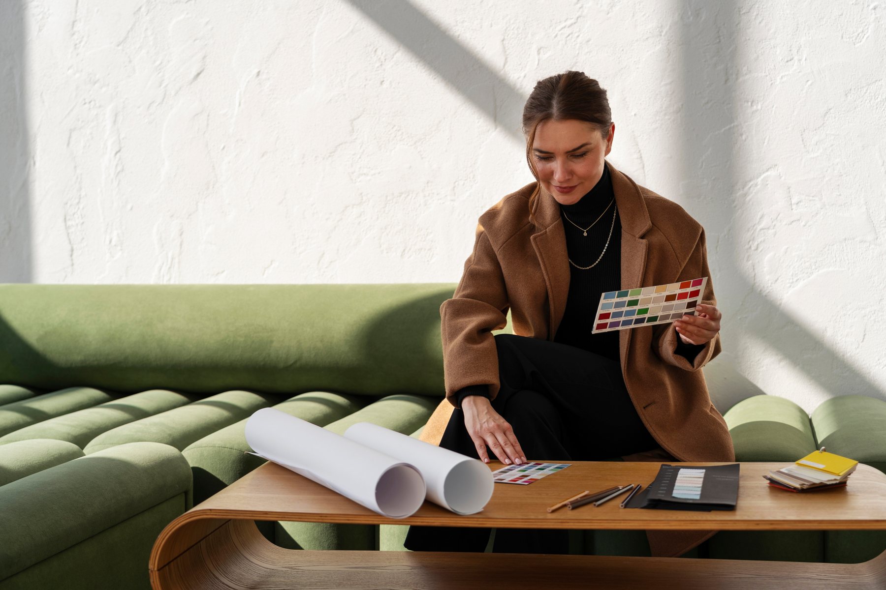 Profesional trabajando en diseño de interiores